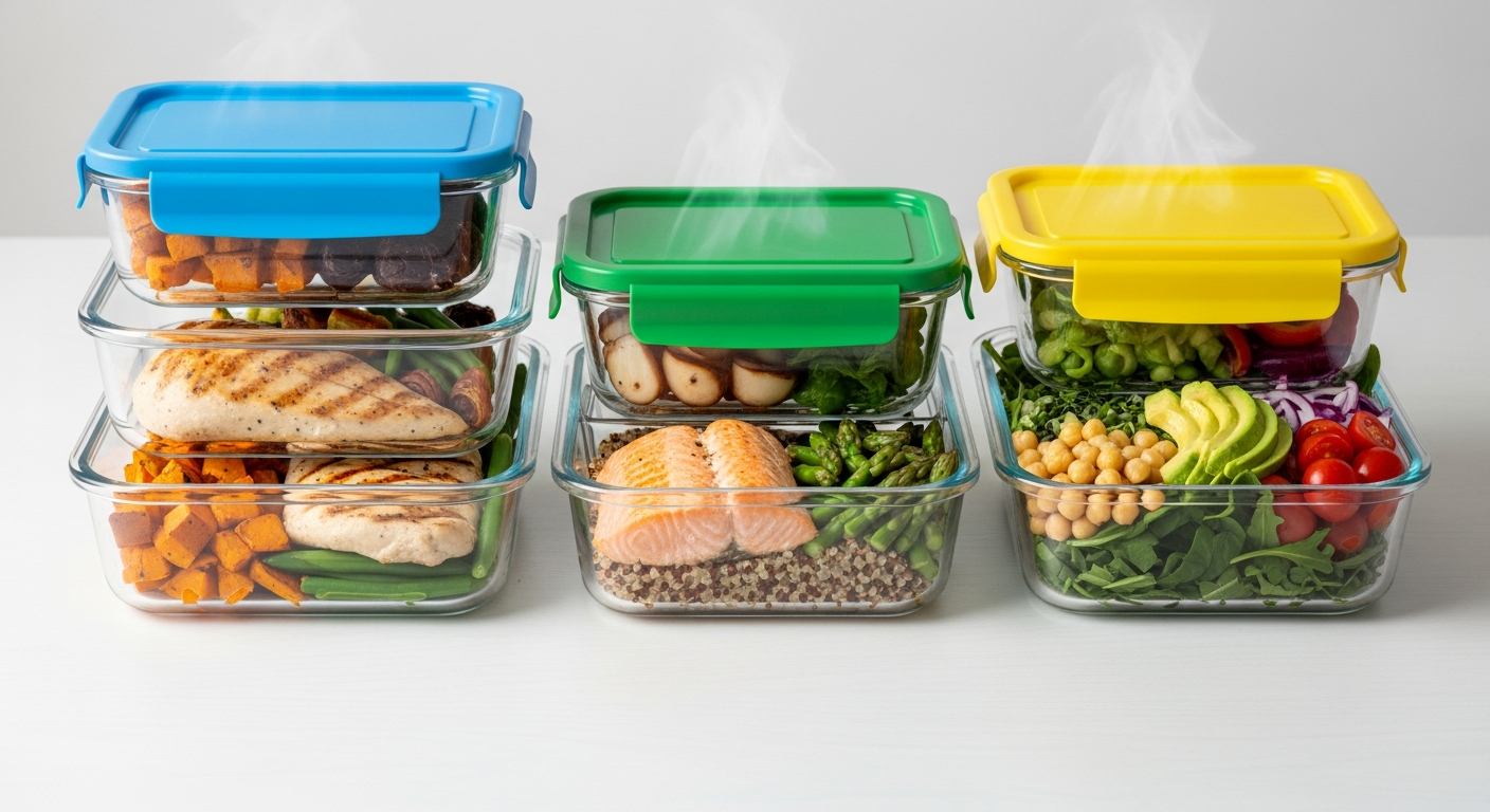 healthy microwave meal prep containers