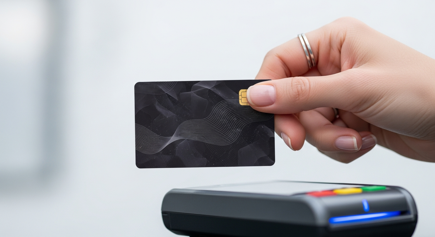 holding transportation card near reader