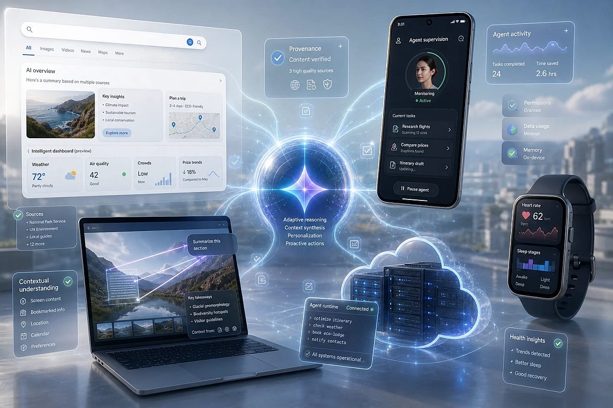 Google Gemini AI search interface 2026 desktop 모습